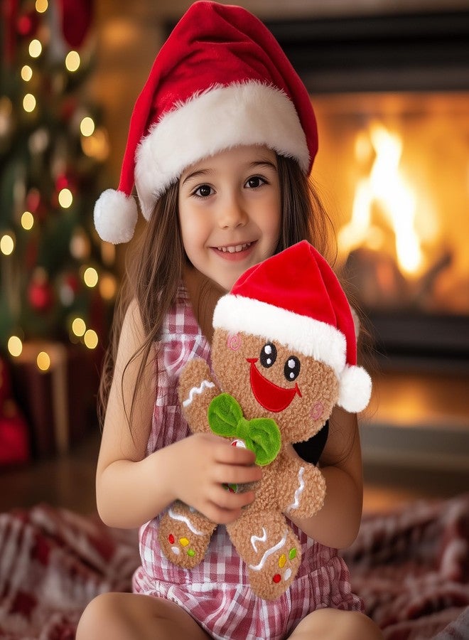 Glow Guards دمية رجل خبز الزنجبيل المحشوة من جلو جاردز، مقاس 9 بوصات، دمية خبز الزنجبيل المحشوة، ألعاب قطيفة، زينة عيد الميلاد، زينة منزلية داخلية للأطفال - Image 4